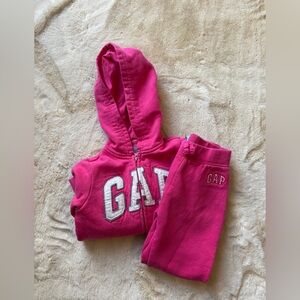 BabyGap pink zip up with matching pants